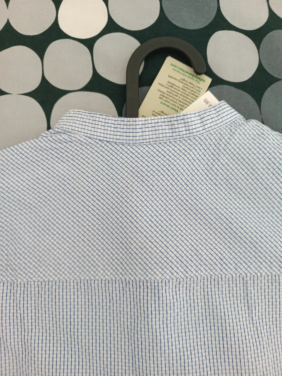 Chemise à carreaux bleue et blanche de Benetton - 6/7 ans – photo 10